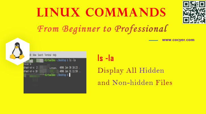 Linux Ls la Command Display All Hidden And Non hidden Files Cocyer